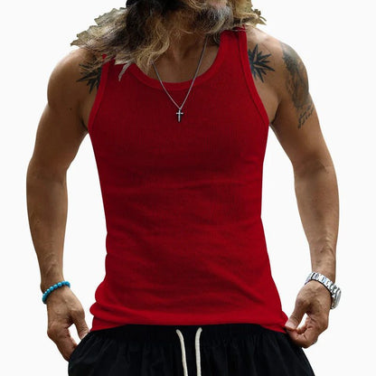 Men's Casual Ribbed Knit Tank Top