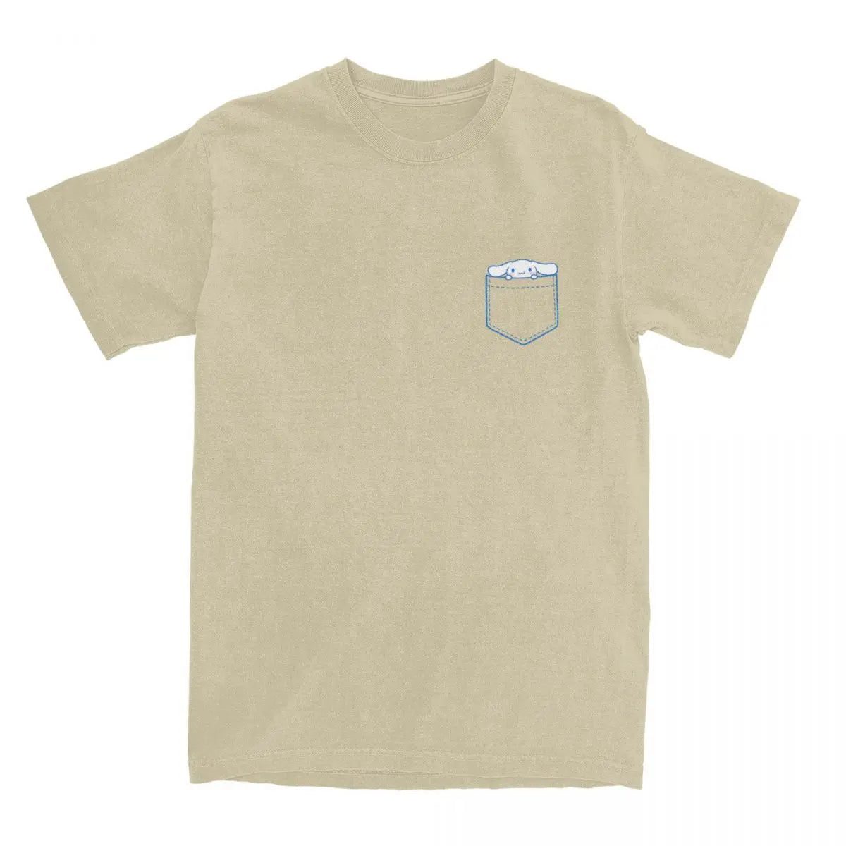 Vintage Cotton Pocket T-Shirt for Men Women