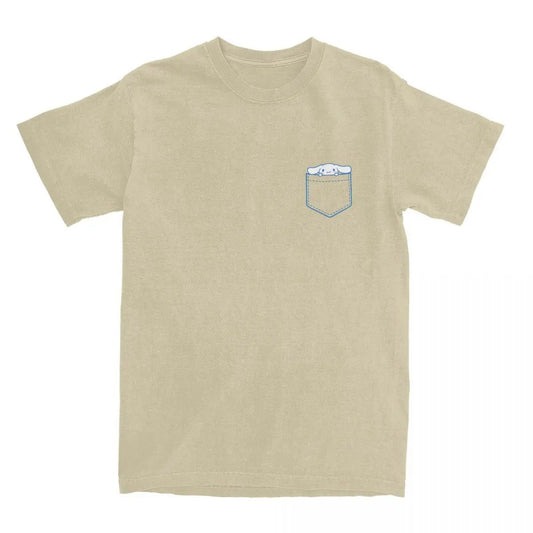 Vintage Cotton Pocket T-Shirt for Men Women