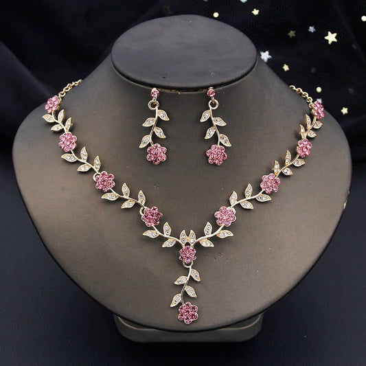 Elegant Baroque Bridal Crown Jewelry Set