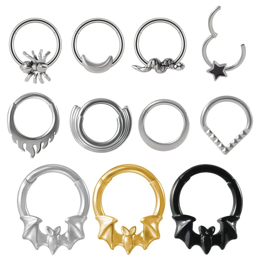 Unique Surgical Steel Septum Clicker Jewelry