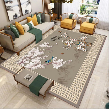 Large Non-Slip Chinese Carpet for Living Room