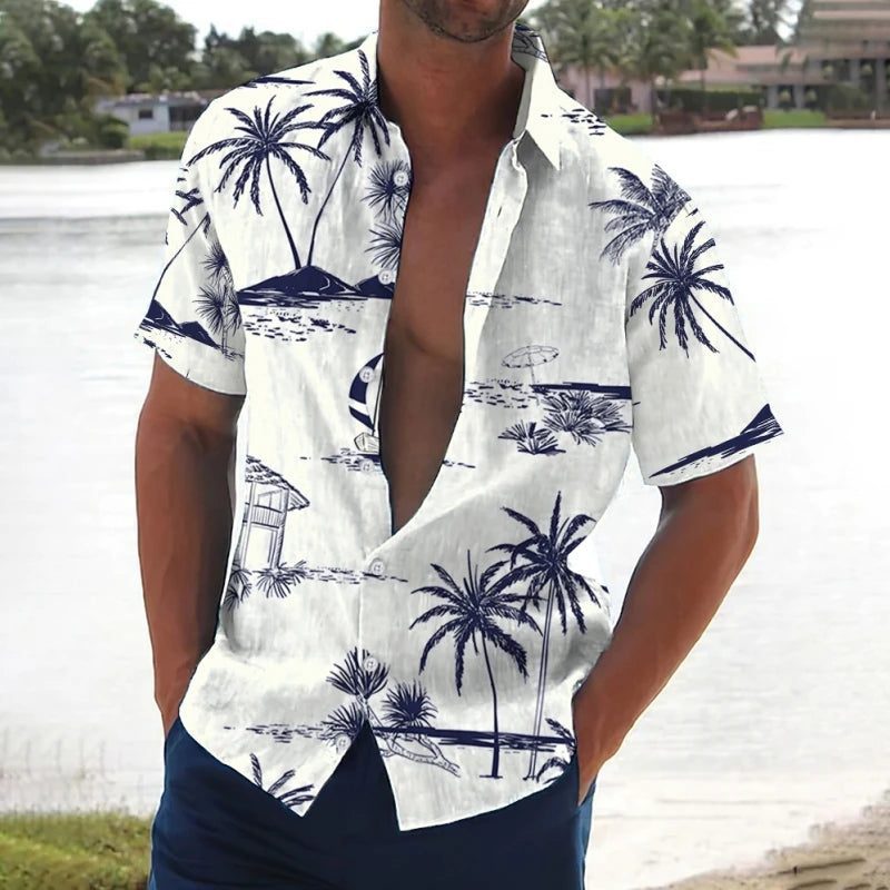 2024 Hawaiian Short Sleeve Shirt for Men