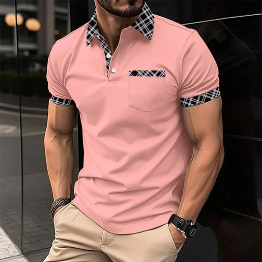 Men's Casual Polo Shirt with Pocket