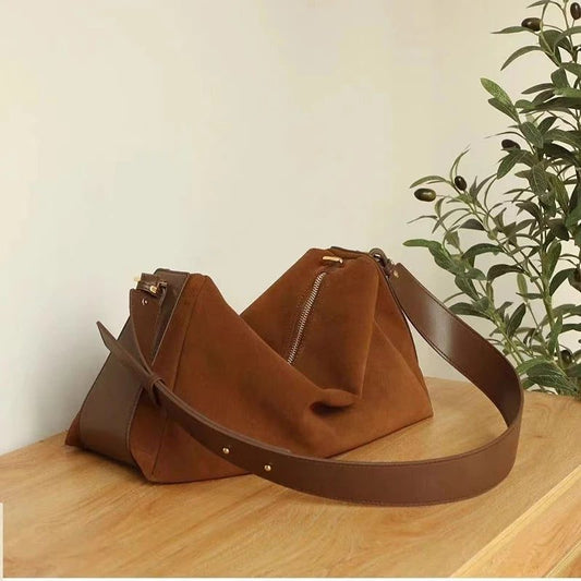 Elegant Suede One Shoulder Bag for Women