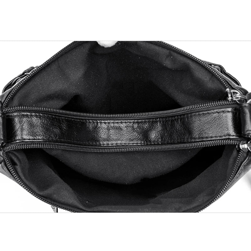 Luxury Vintage Soft Leather Crossbody Handbag