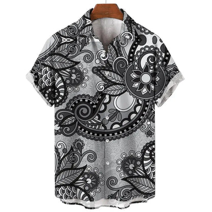Men's Vintage 3D Print Hawaiian Shirts