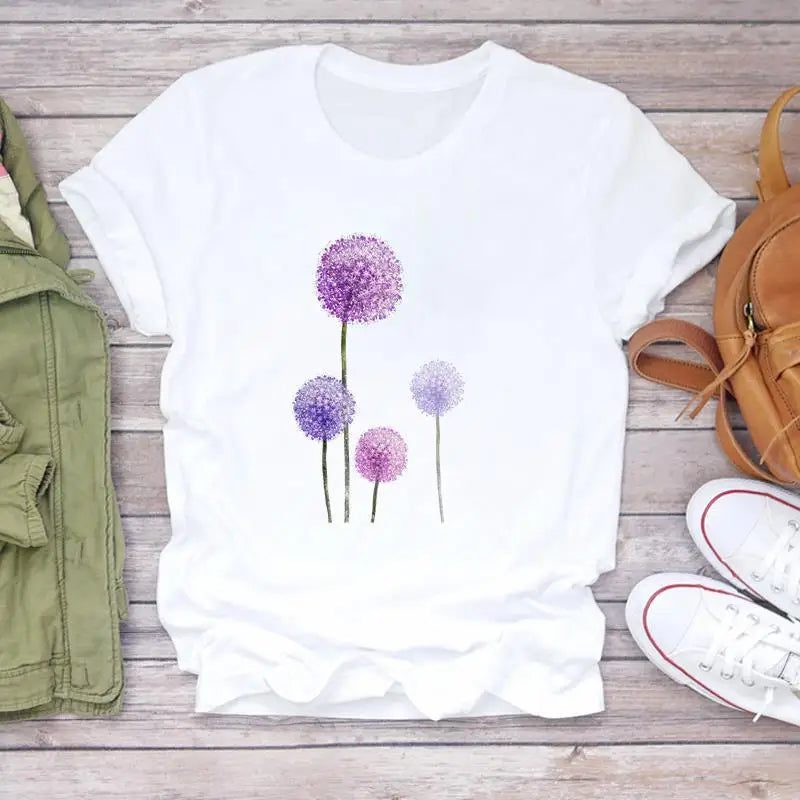 Floral Print Oversized T-Shirt for Women