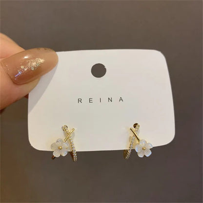 Elegant Double Imitation Pearl Stud Earrings