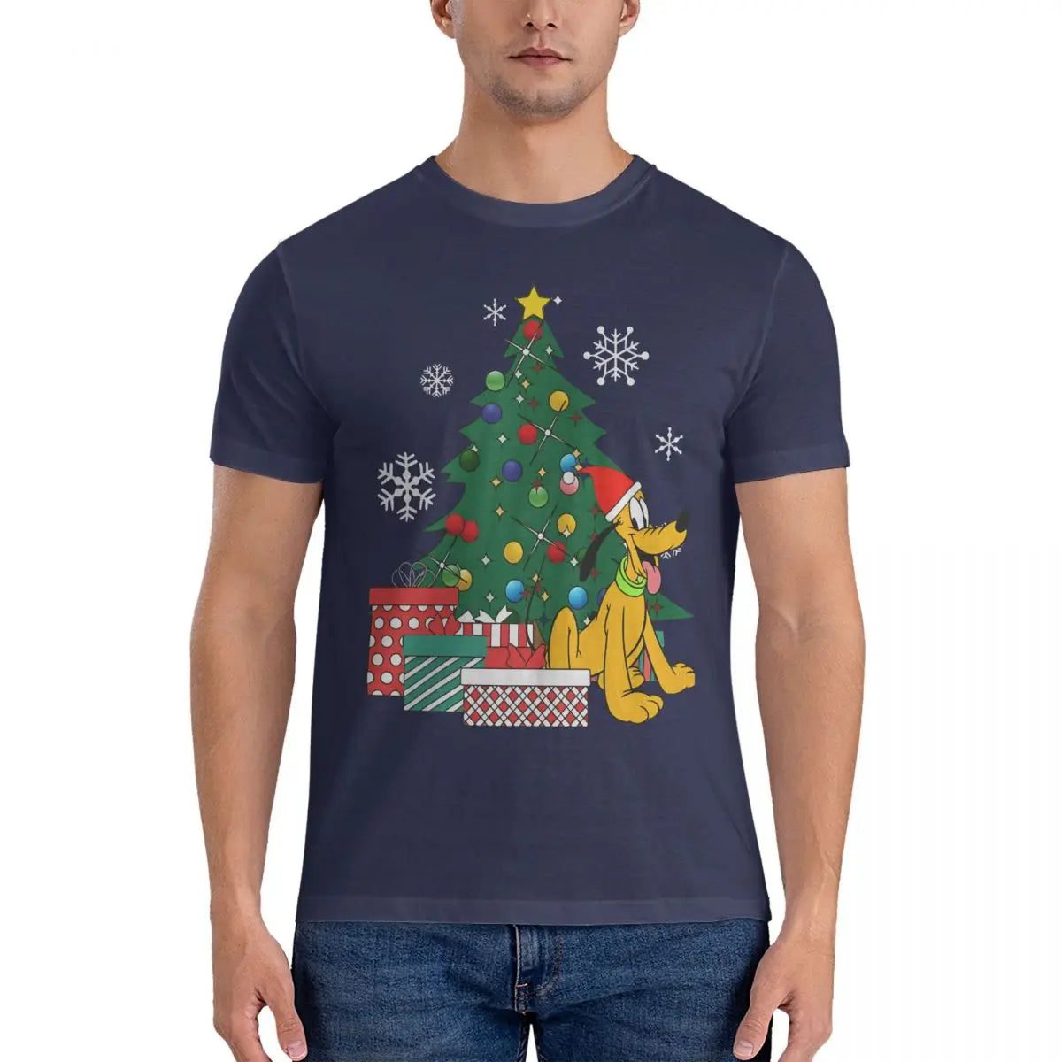 Casual Men's Christmas Tree T-Shirts 6XL