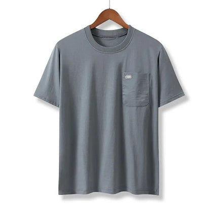 Men's Casual Cotton Pocket T-Shirt - Summer