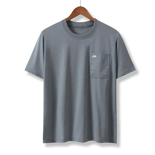 Men's Casual Cotton Pocket T-Shirt - Summer