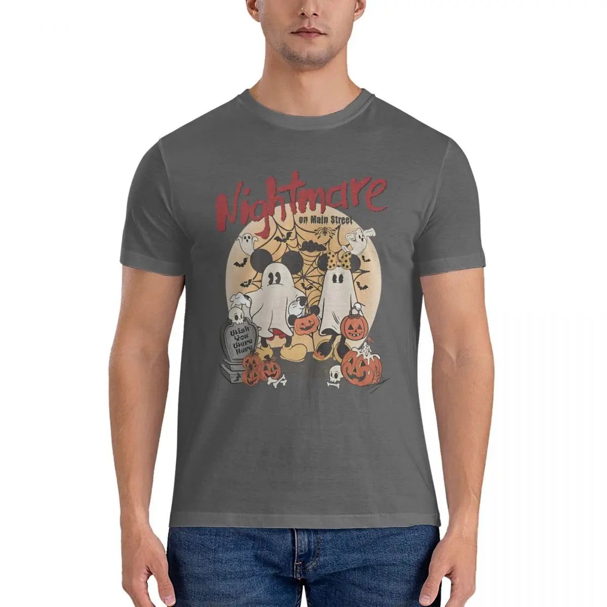 Mickey Minnie Halloween Ghost Men's T-Shirt