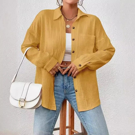 Elegant Long Sleeve Cotton T-Shirts for Women