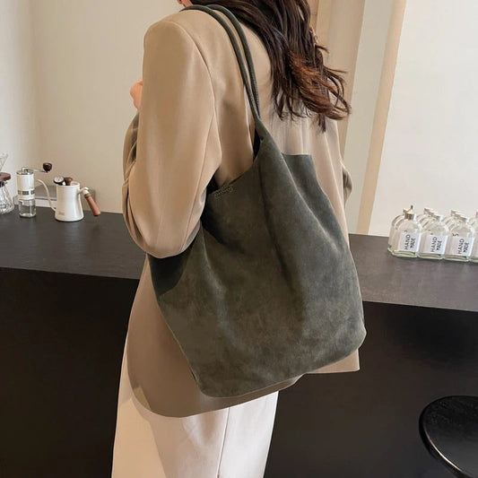 2024 Suede Shoulder Bags: Versatile High-Capacity Tote