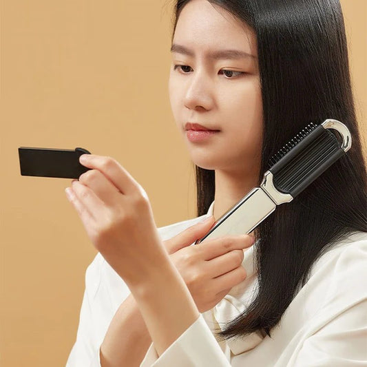 Portable Mini Hair Brush with Mirror