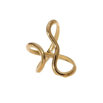 Trendy Waterproof Open Ring 18K Gold Jewelry
