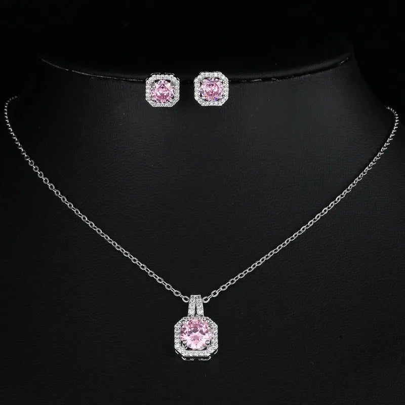 Elegant Bridal Jewelry Set: Water Drop Earrings