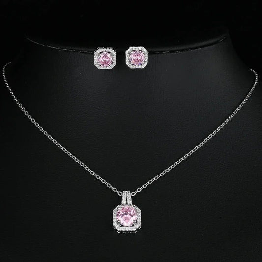 Elegant Bridal Jewelry Set: Water Drop Earrings