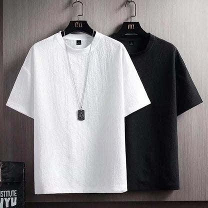 Men's Loose Fit Summer Linen Cotton T-Shirt