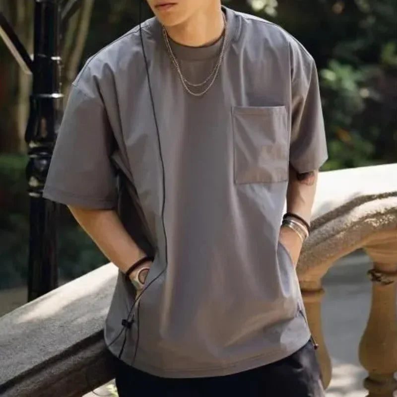 Men's Quick-Drying Multi-Pocket Casual T-Shirt