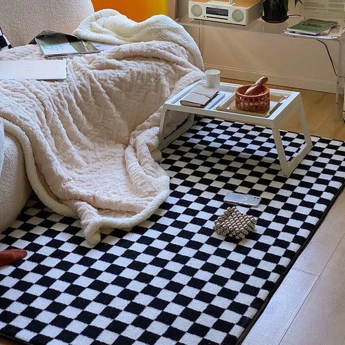 Japanese Style Plaid Carpets for Living Room