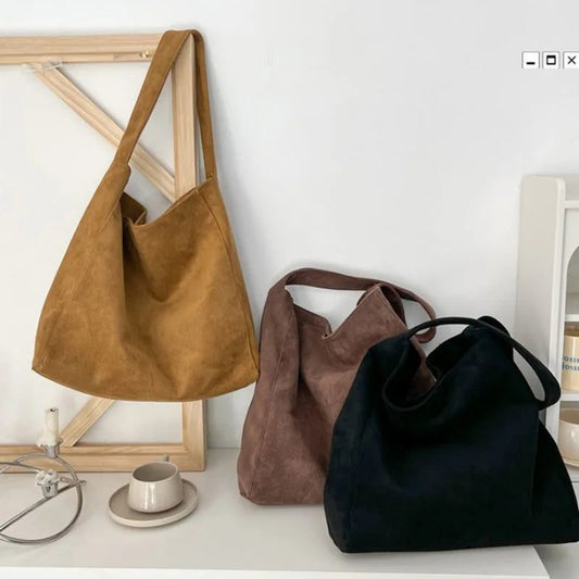 Large Suede Shoulder Bag for Women 2024