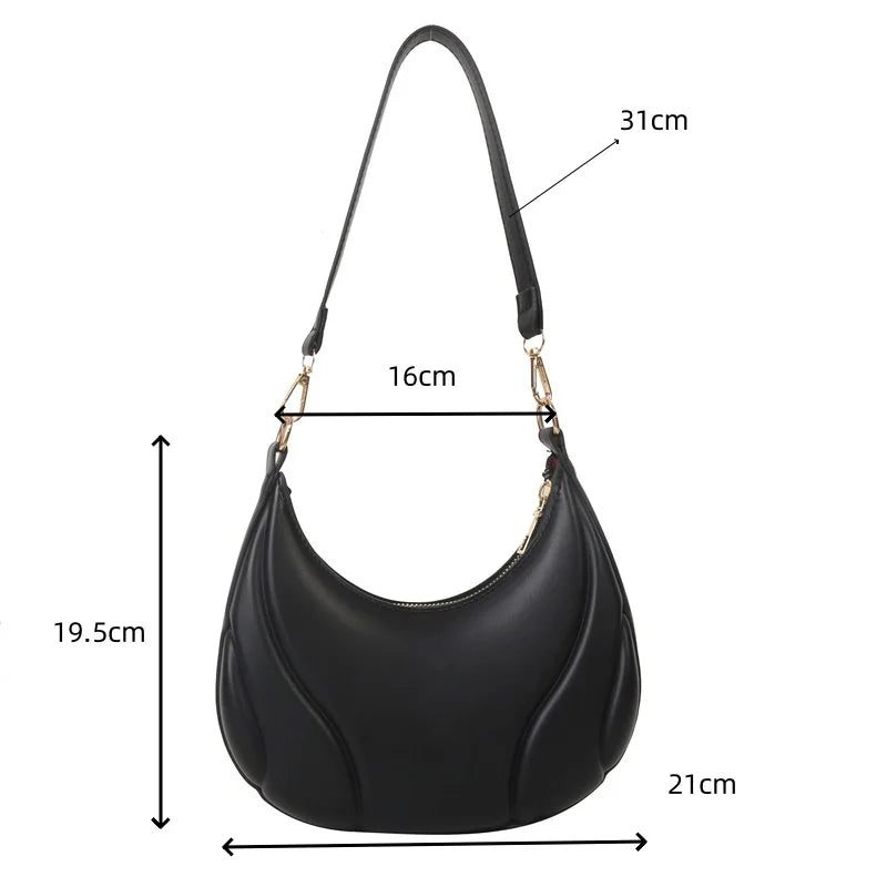 High-Quality Retro Leather Crossbody Saddle Bag