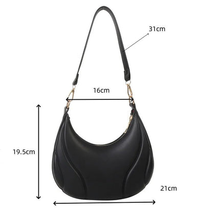 High-Quality Retro Leather Crossbody Saddle Bag