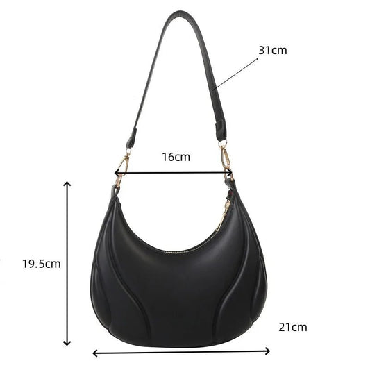 High-Quality Retro Leather Crossbody Saddle Bag