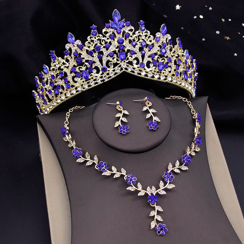 Elegant Baroque Bridal Crown Jewelry Set