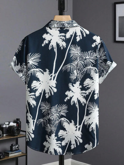 Men's 3D Print Hawaiian Coconut Tree Shirt
