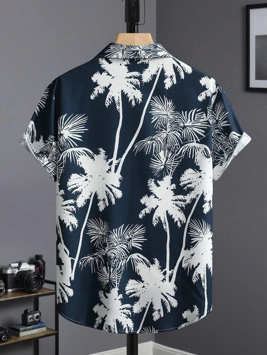 Men's 3D Print Hawaiian Coconut Tree Shirt