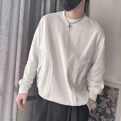 Trendy Y2K Men's Long Sleeve Pocket T-Shirt