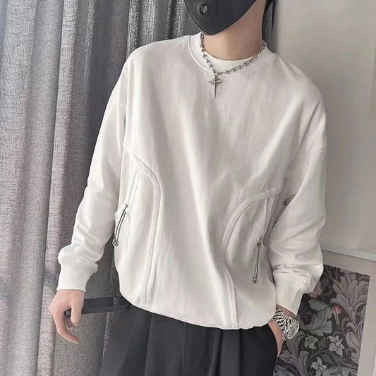 Trendy Y2K Men's Long Sleeve Pocket T-Shirt