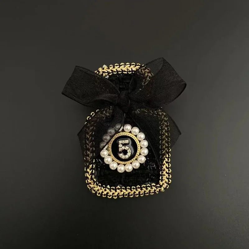 Elegant Rhinestone Pearl Bow Brooch for Women