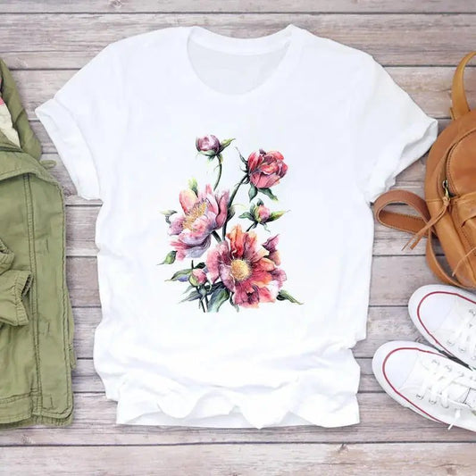 Floral Print Oversized T-Shirt for Women