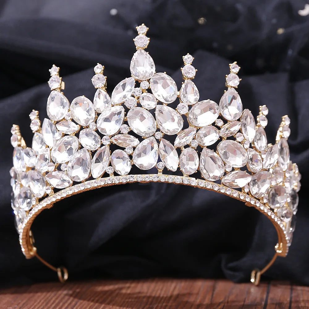 Luxury Crystal Tiara for Bridal Hair Jewelry