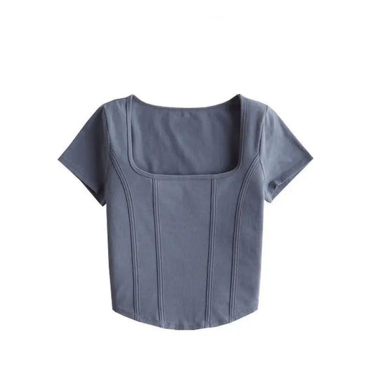 Trendy Cropped Floral Cotton T-Shirts for Women