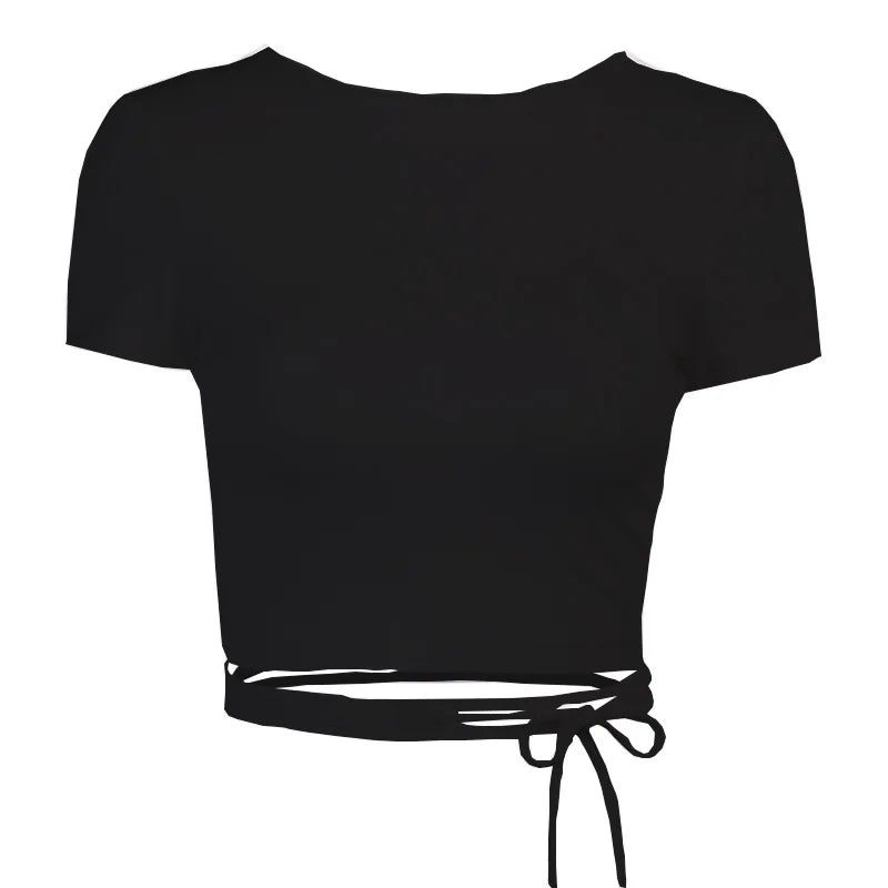 Trendy Women's Cropped T-Shirt in Harajuku Style