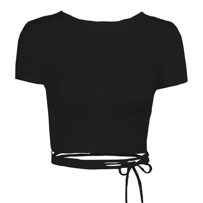Trendy Women's Cropped T-Shirt in Harajuku Style