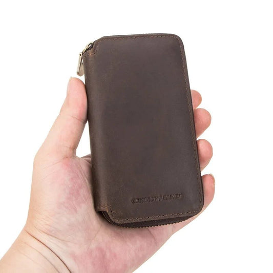 Chic Vintage Leather Watch Travel Case Storage