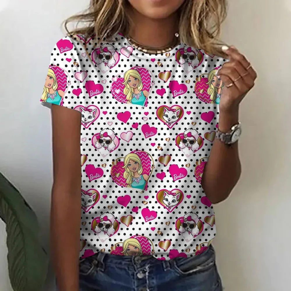 Cute Loose Short Sleeve Women's T-Shirt