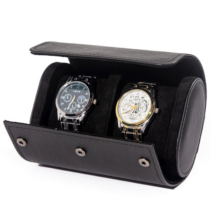 Classic Leather Watch Travel Case for Men