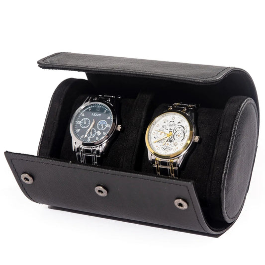 Classic Leather Watch Travel Case for Men