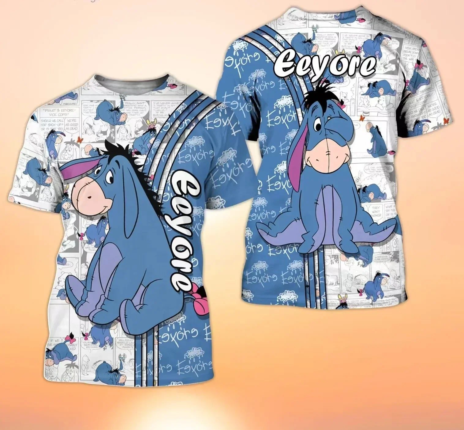 2024 Eeyore Donkey 3D Cartoon T-Shirt