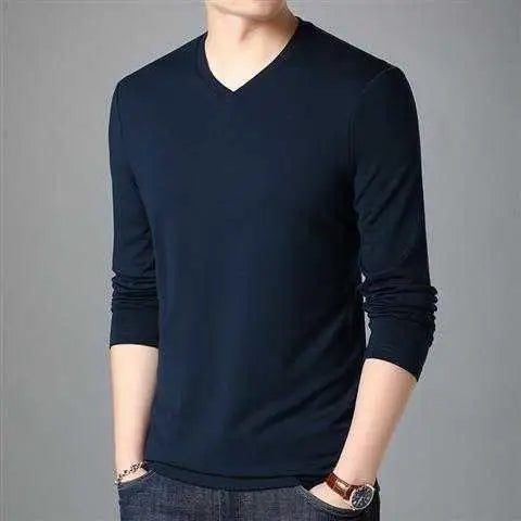 Men's Oversize V-Neck Silk T-Shirts 2023