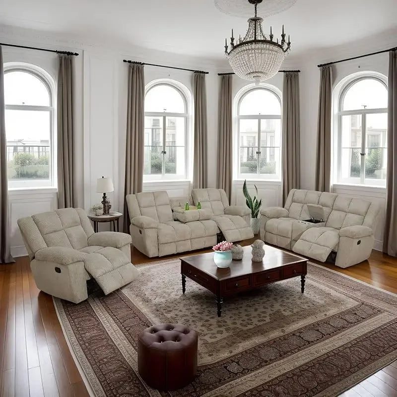 LED Recliner Sofa Set for Living Room