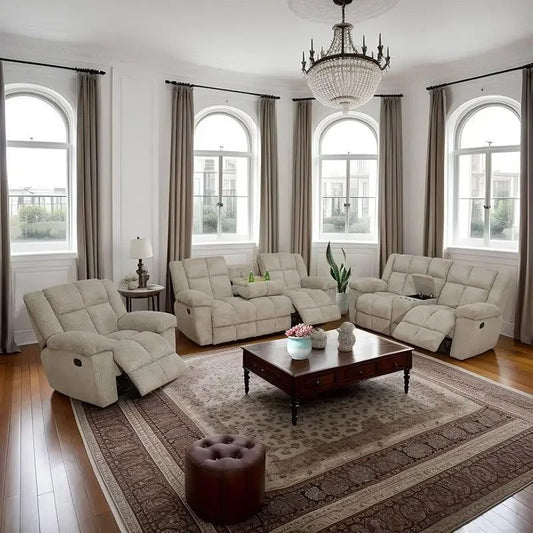 LED Recliner Sofa Set for Living Room