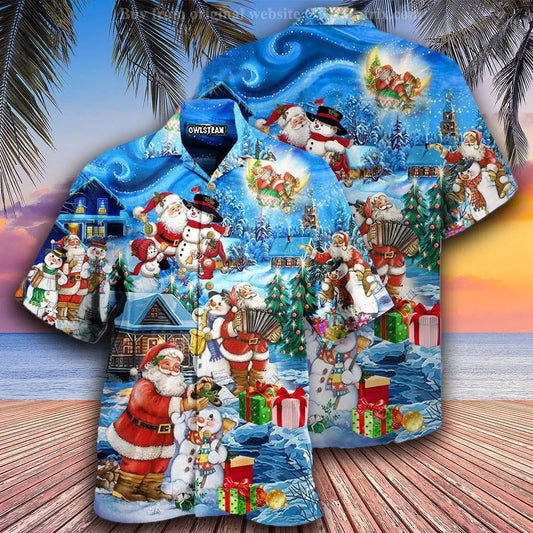 Plus Size Hawaiian Christmas Shirt for Men